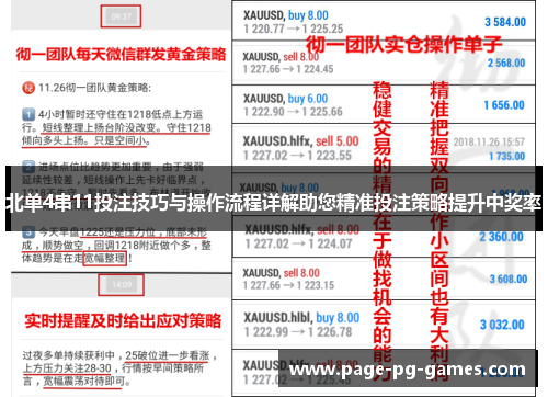 北单4串11投注技巧与操作流程详解助您精准投注策略提升中奖率