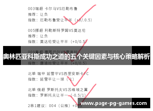 奥林匹亚科斯成功之道的五个关键因素与核心策略解析