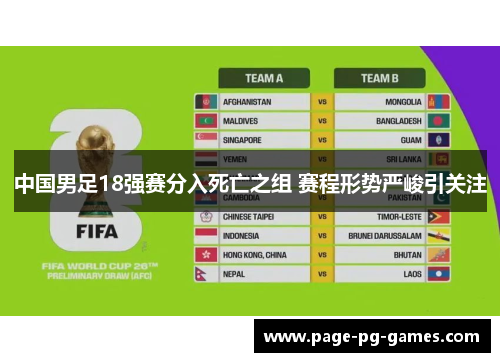 中国男足18强赛分入死亡之组 赛程形势严峻引关注